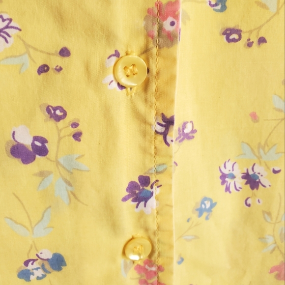 Vintage Yellow Floral Buttondown Top - Picture 2 of 9